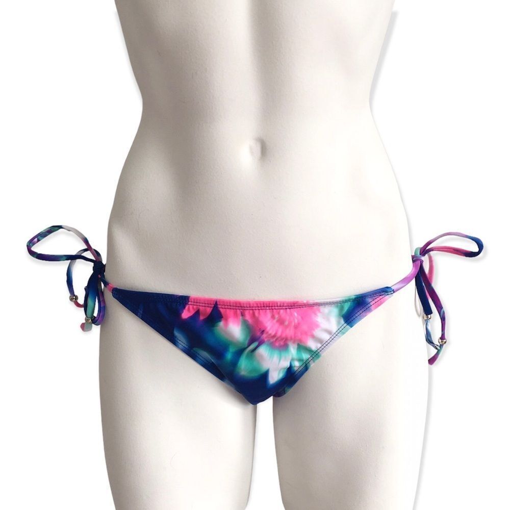 🔃Tie Dye Print Side Tie Bikini Swimsuit Bottom